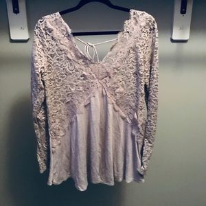 Lace long sleeve top